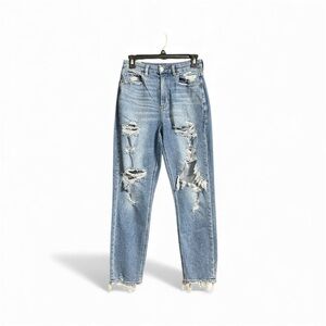 American Eagle distressed Curvy Mom jeans
